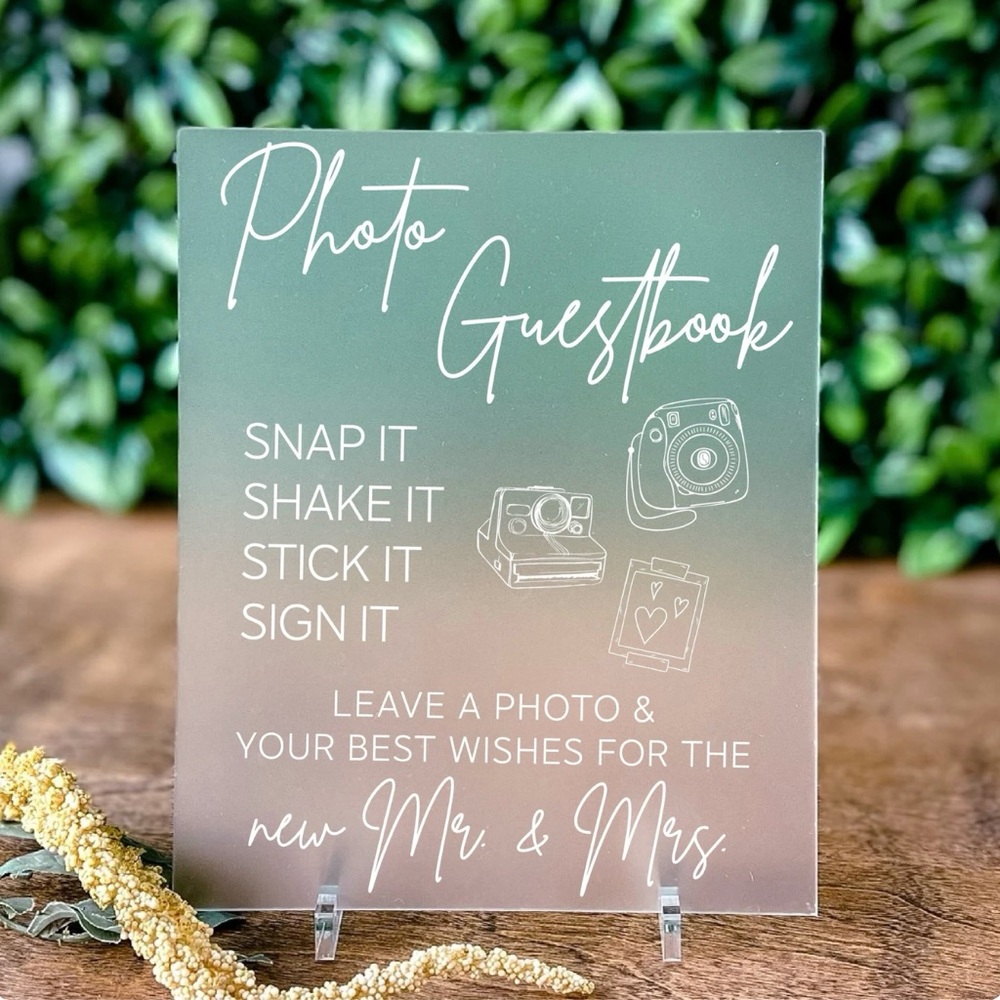 Brand New Wedding Photo Guestbook Sign 8x10